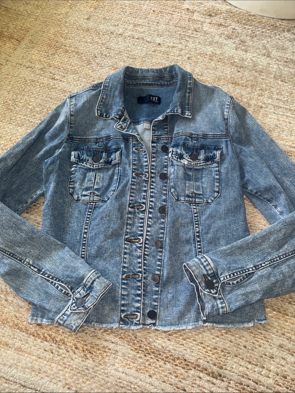 Kut from the Kloth Light Blue Denim Jean Jacket